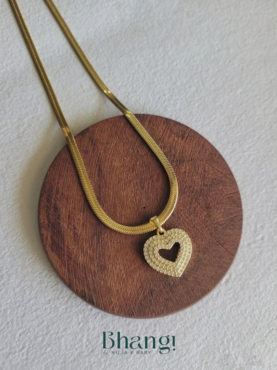 Golden Heart Halo Necklace