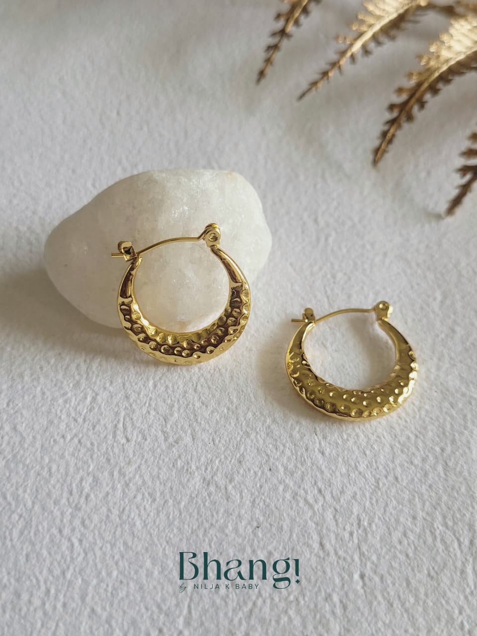 Aurelia Textured Hoop Earrings