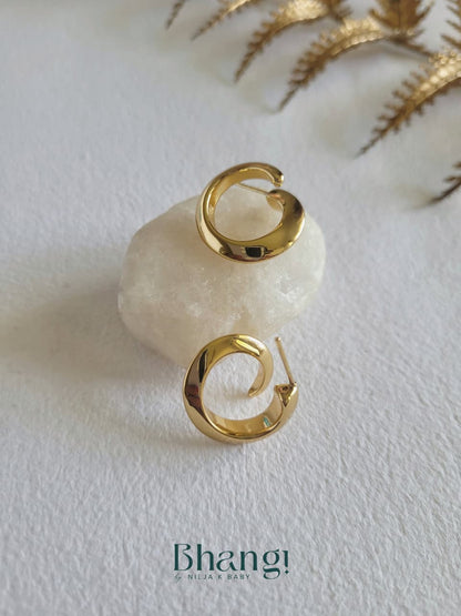 Eclipse Spiral Hoop Earrings