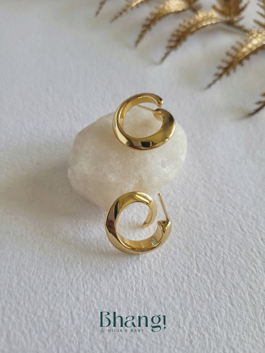 Eclipse Spiral Hoop Earrings