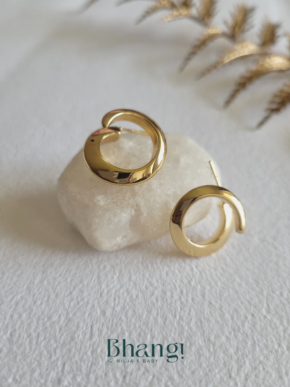 Eclipse Spiral Hoop Earrings