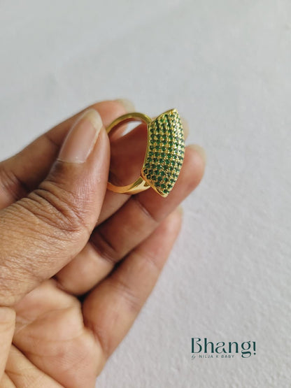Emerald Veil Ring