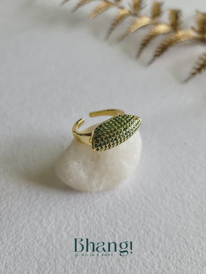 Emerald Veil Ring