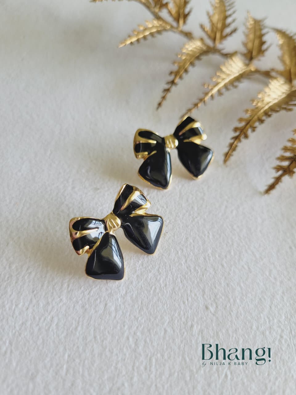 Noir Bow Studs