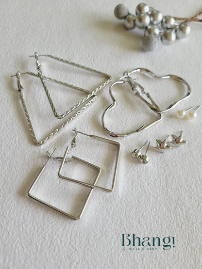 Silver Muse Edit - 6 Pair Earring Combo Set