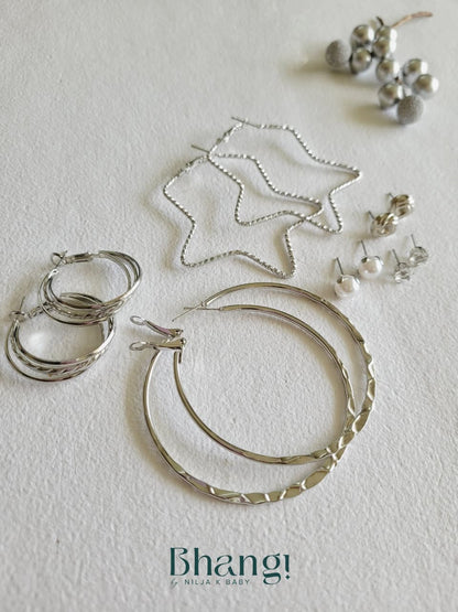 Silver Starlight Edit - 6 Pair Earring Combo Set