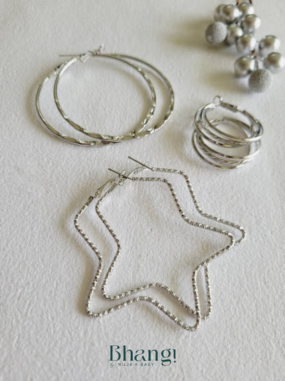 Silver Starlight Edit - 6 Pair Earring Combo Set
