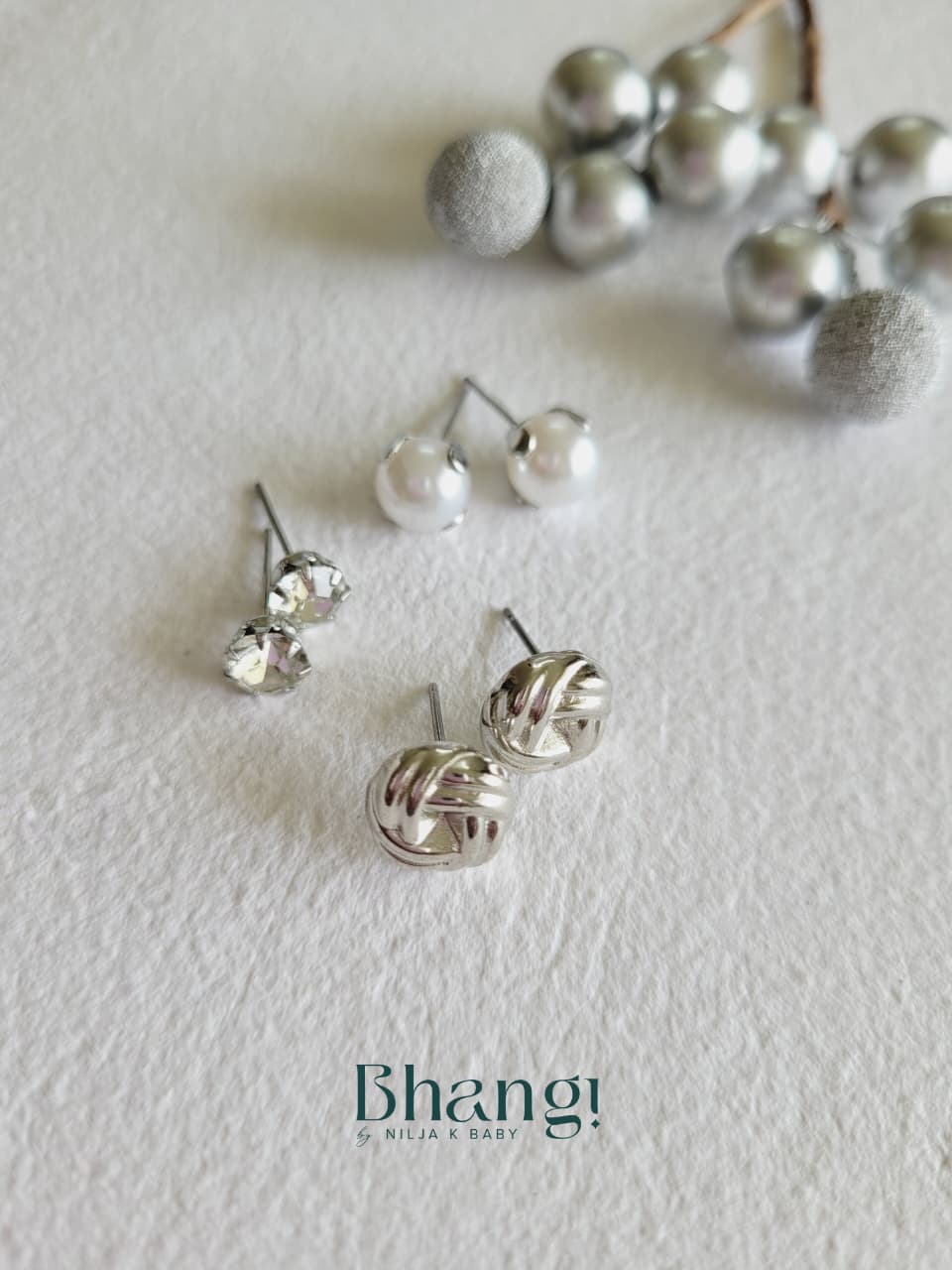 Silver Essentials Edit - 6 Pair Earring Combo Set