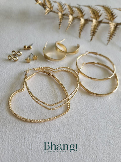 Golden Glow Edit - 6 Pair Earring Combo Set
