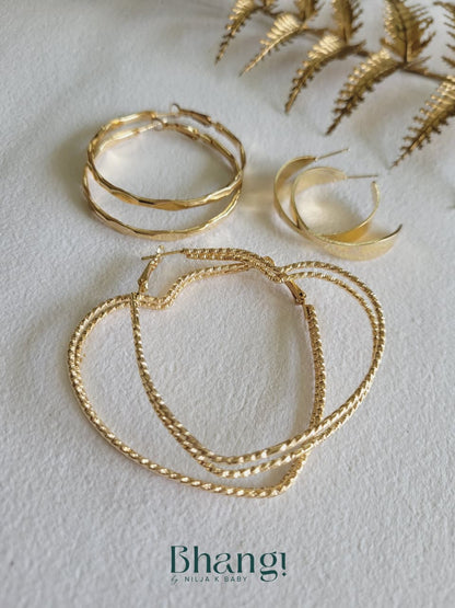 Golden Glow Edit - 6 Pair Earring Combo Set