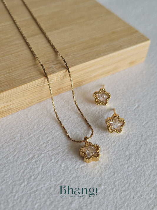 Celeste Star Necklace & Earring Set