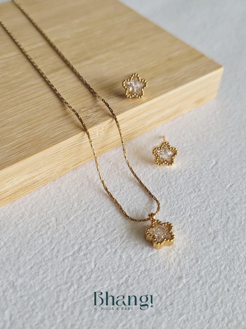 Celeste Star Necklace & Earring Set