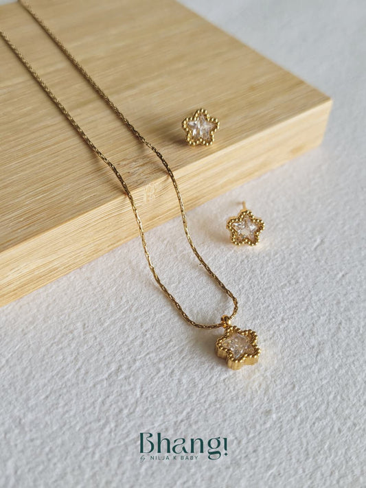 Celeste Star Necklace & Earring Set