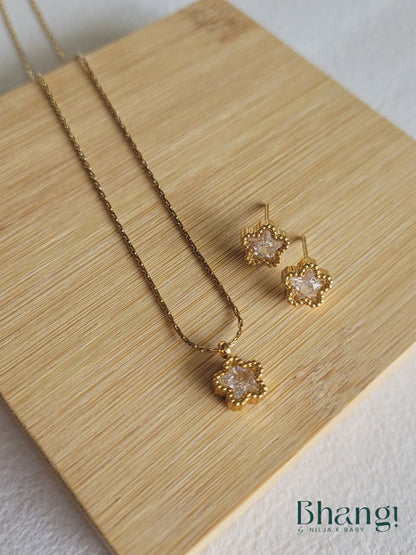 Celeste Star Necklace & Earring Set