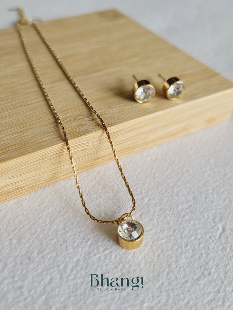 Aurora Solitaire Necklace & Earring Set