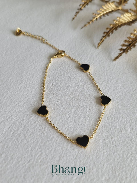 Midnight Hearts Bracelet