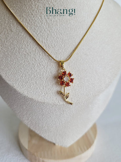 Crimson Blossom Necklace