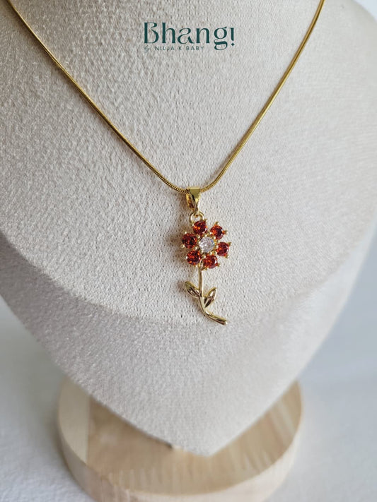 Crimson Blossom Necklace
