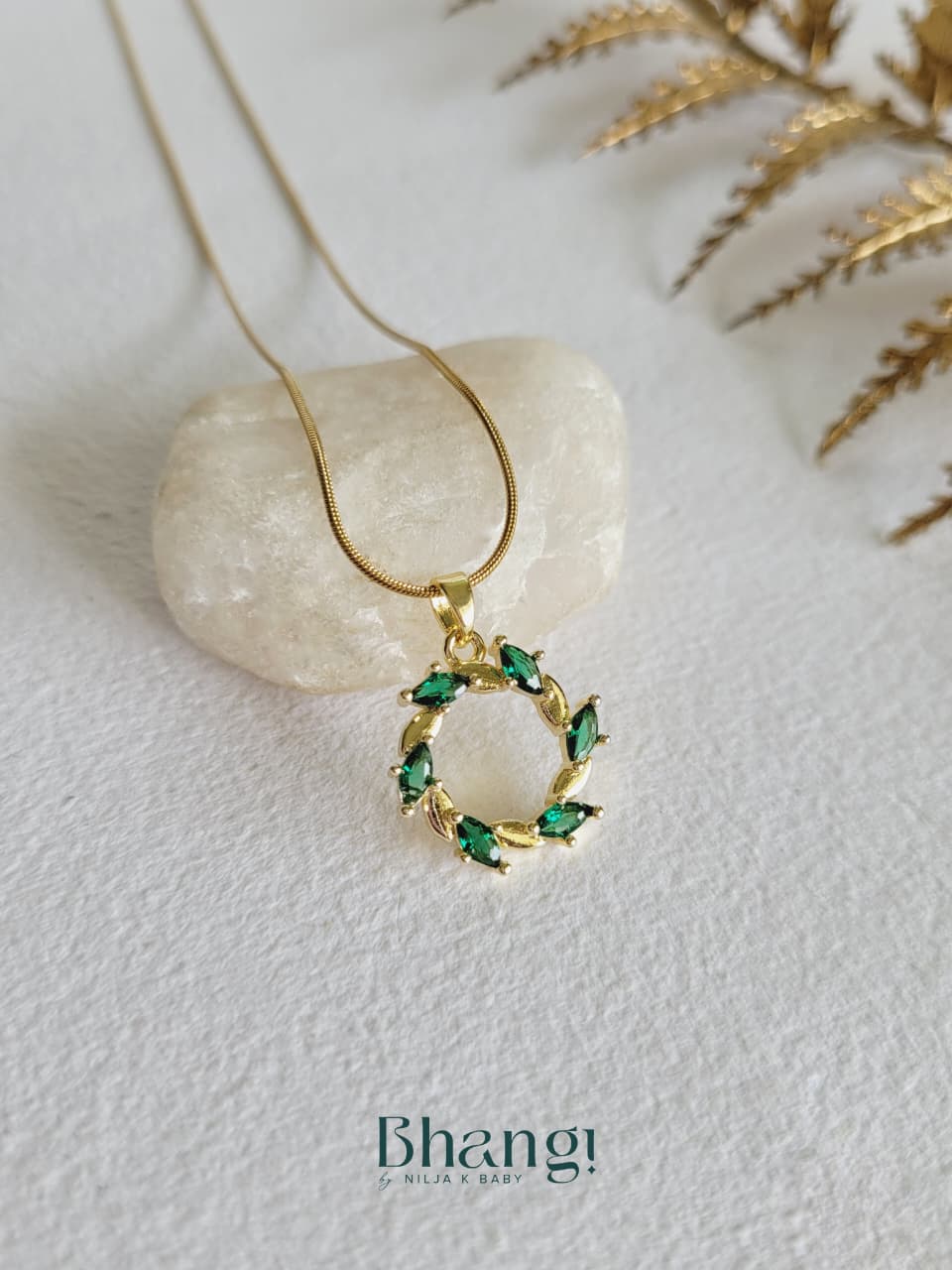 Emerald Halo Necklace