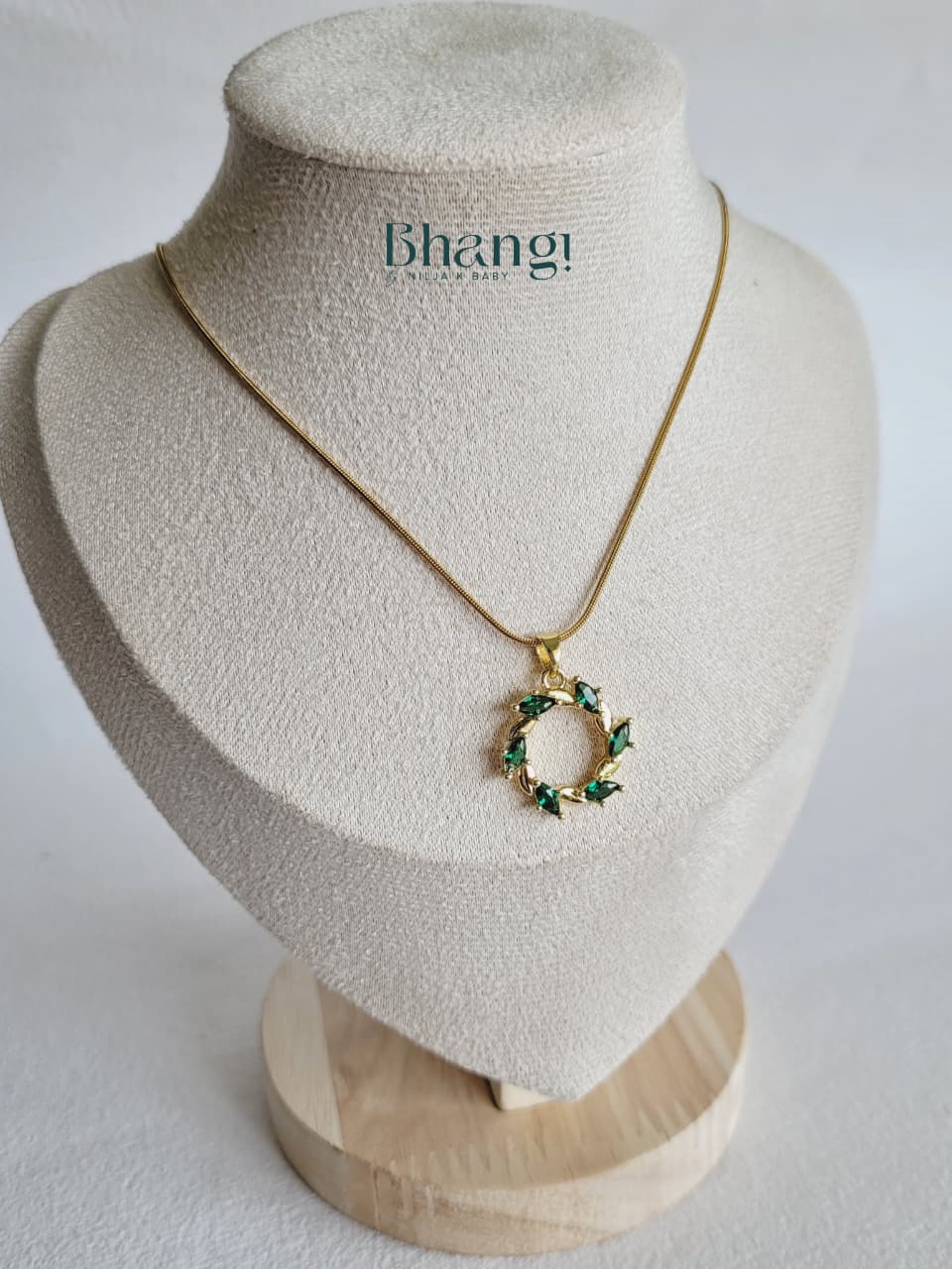 Emerald Halo Necklace