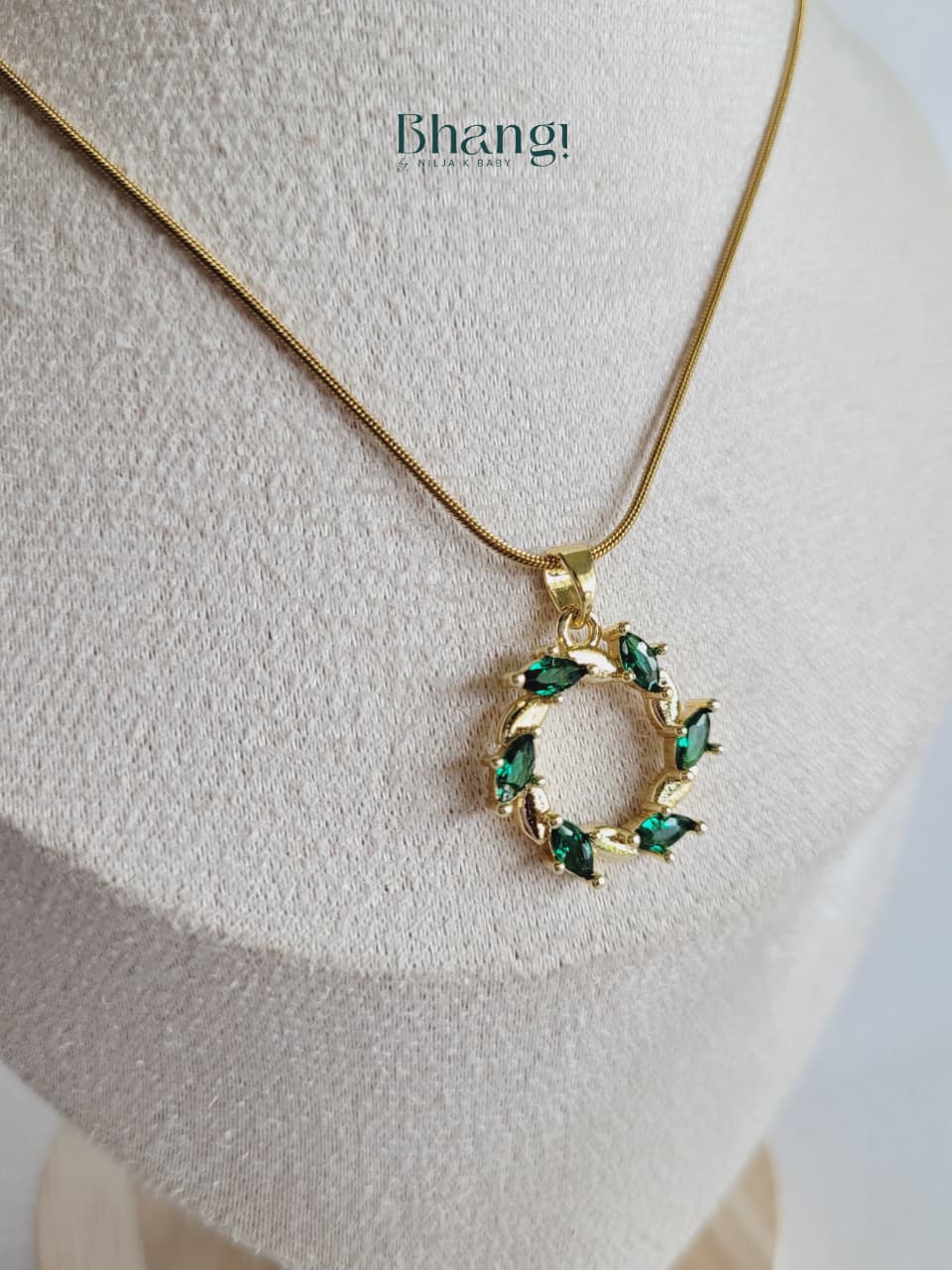 Emerald Halo Necklace