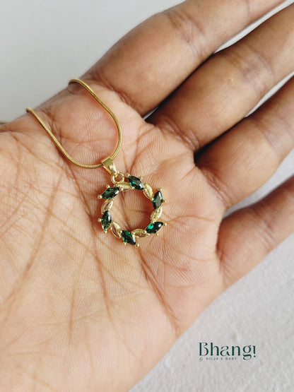 Emerald Halo Necklace
