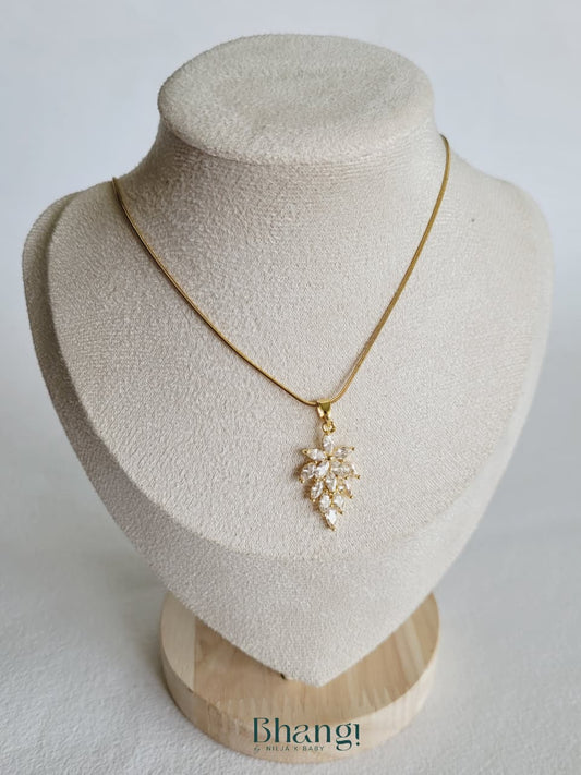 Aurora Bloom Crystal Pendant Necklace