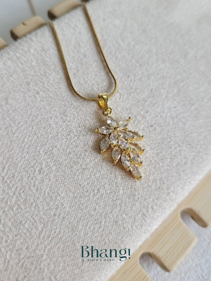 Aurora Bloom Crystal Pendant Necklace
