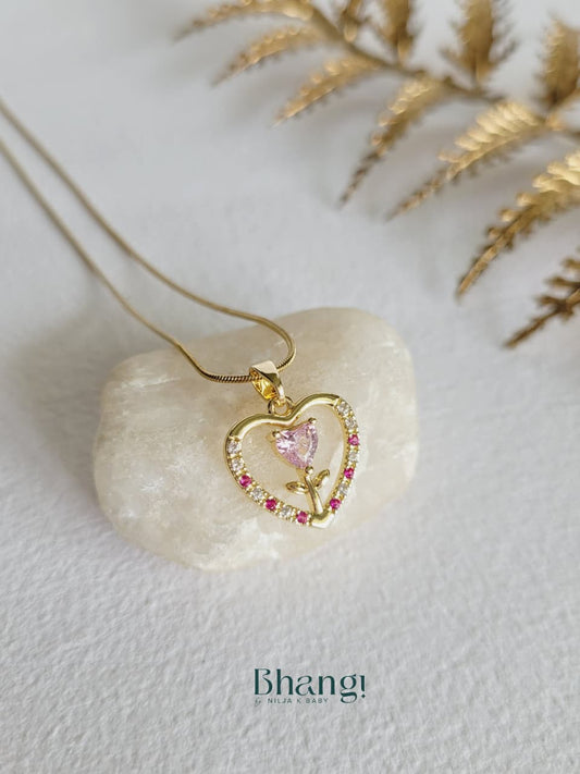 Blush Heart Bloom Necklace