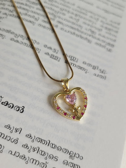 Blush Heart Bloom Necklace