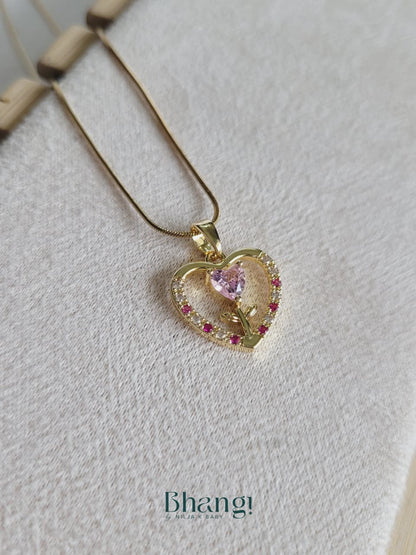 Blush Heart Bloom Necklace