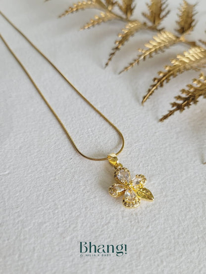 Celeste Blossom Crystal Pendant Necklace