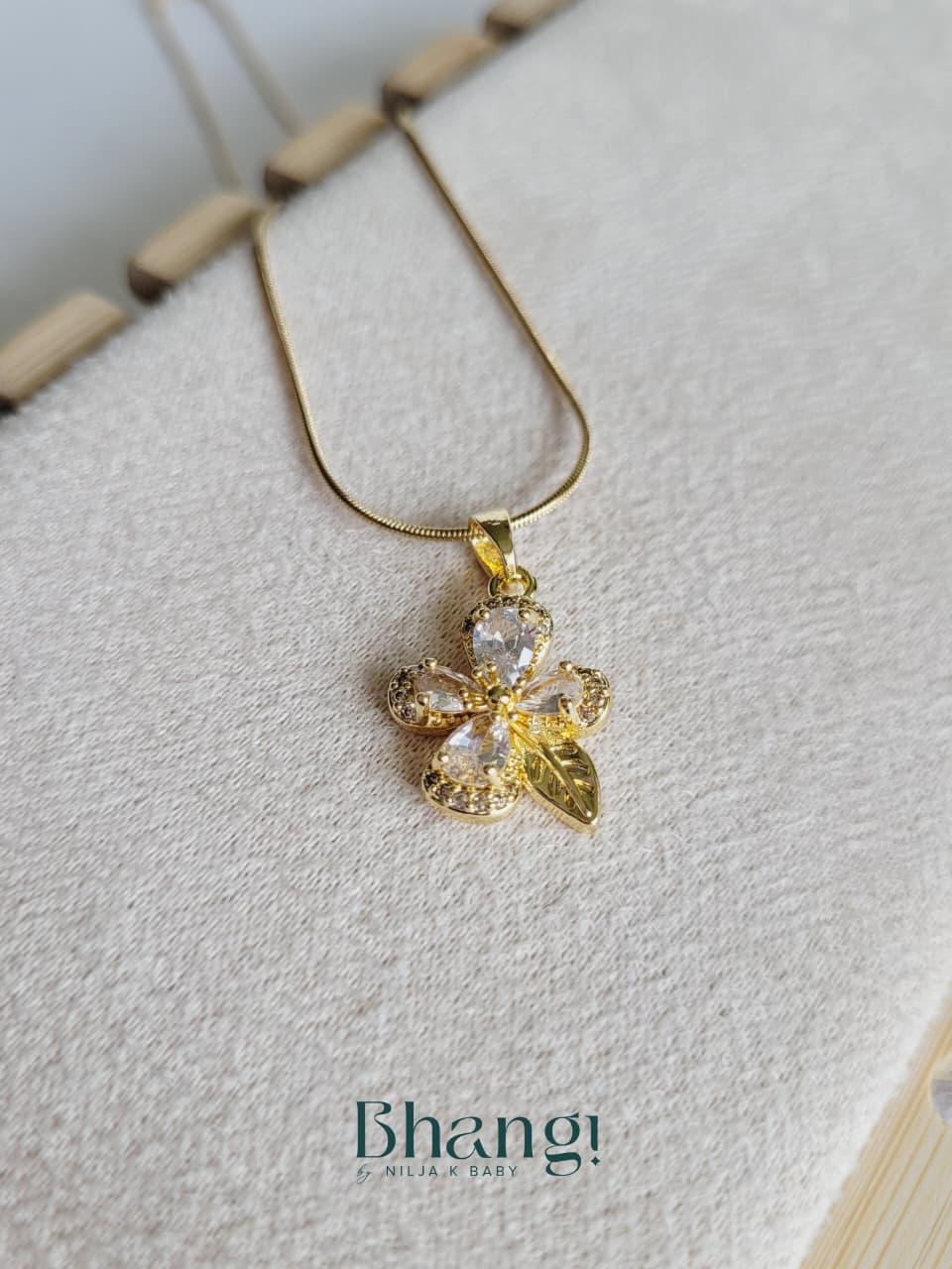 Celeste Blossom Crystal Pendant Necklace