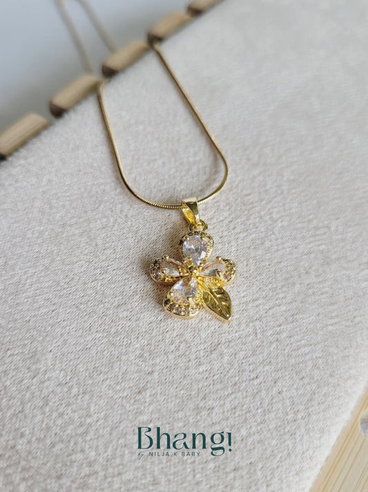 Celeste Blossom Crystal Pendant Necklace