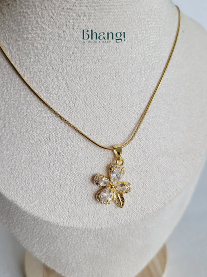 Celeste Blossom Crystal Pendant Necklace