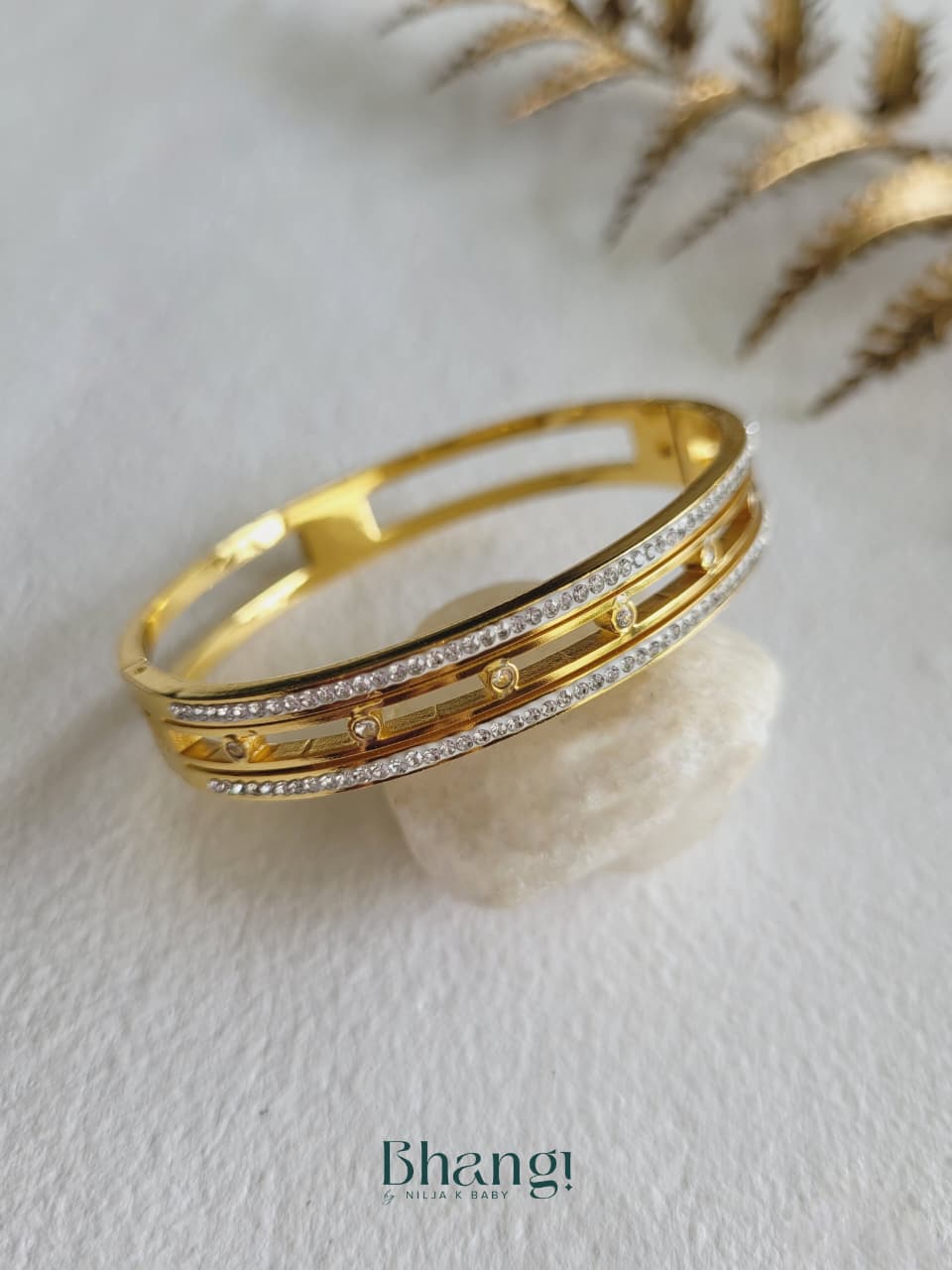 Aurora Crystal Bangle – Premium Anti-Tarnish Bangle (Small)