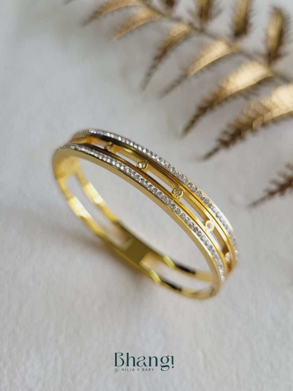 Aurora Crystal Bangle – Premium Anti-Tarnish Bangle (Small)