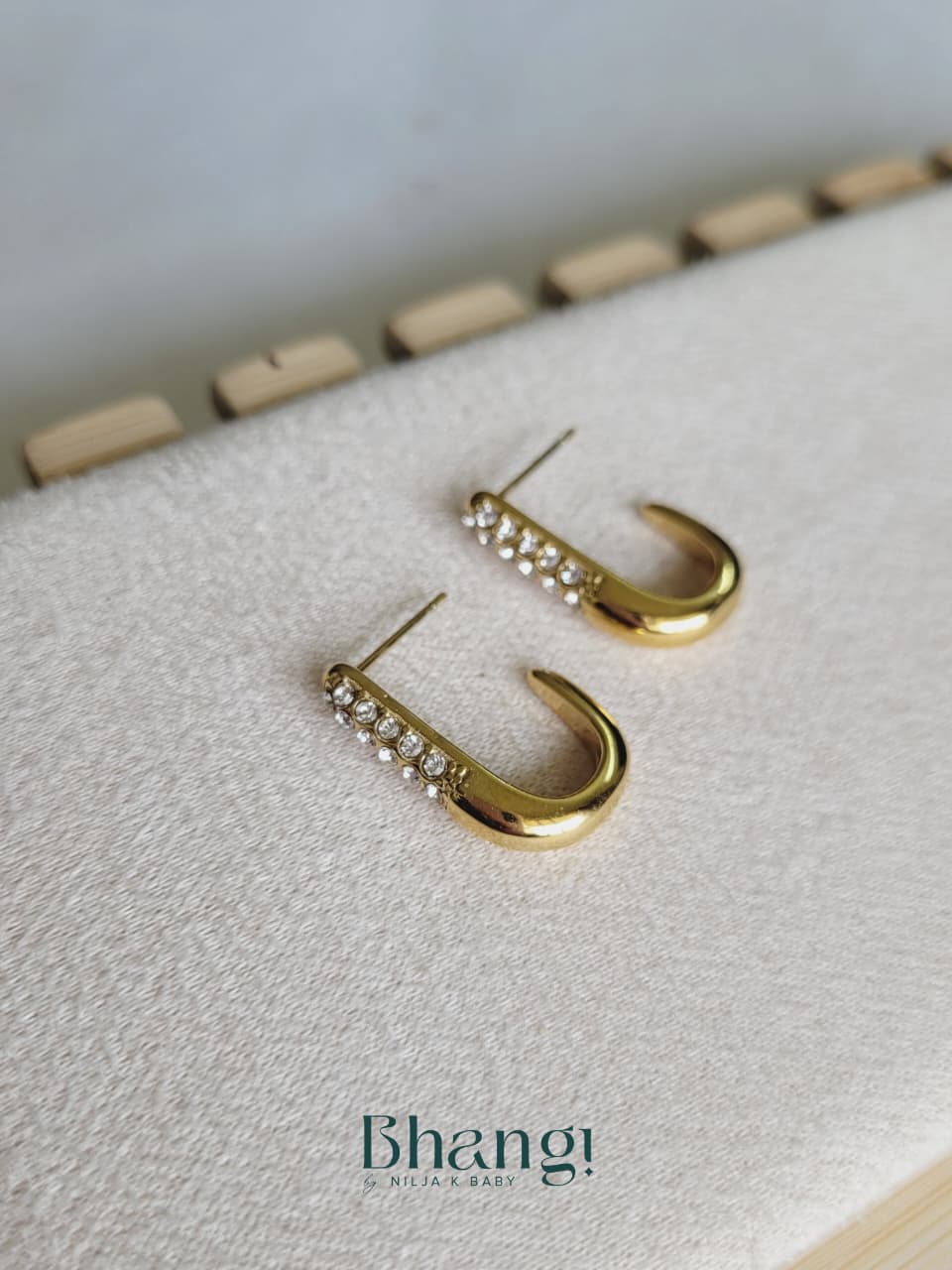 Halo Luxe Crystal Hoops