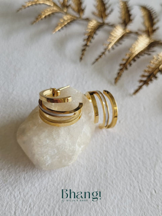 Trinity Layer Hoop Earrings