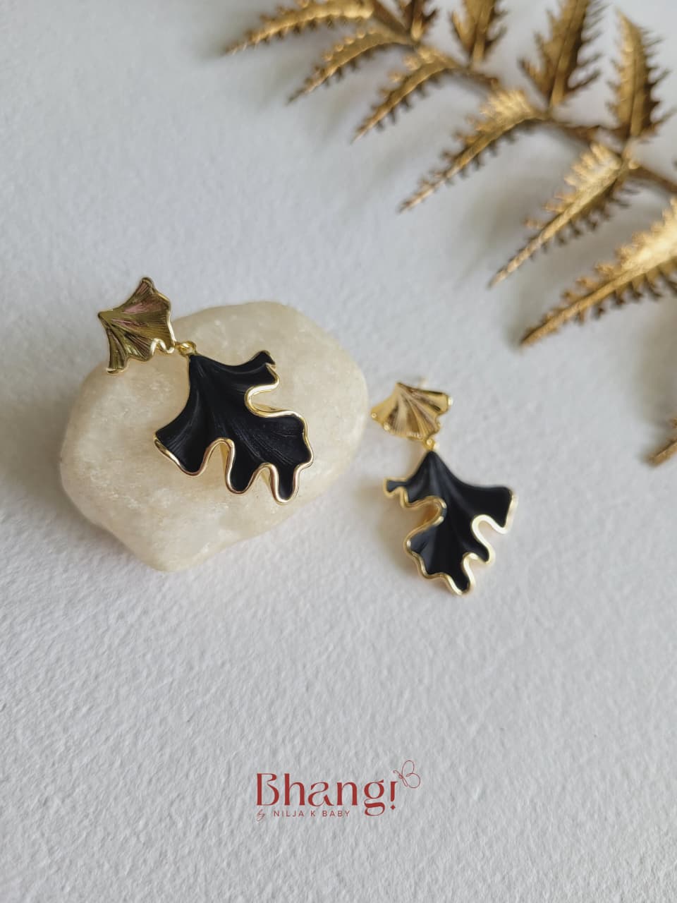 Ginkgo Drop Earrings