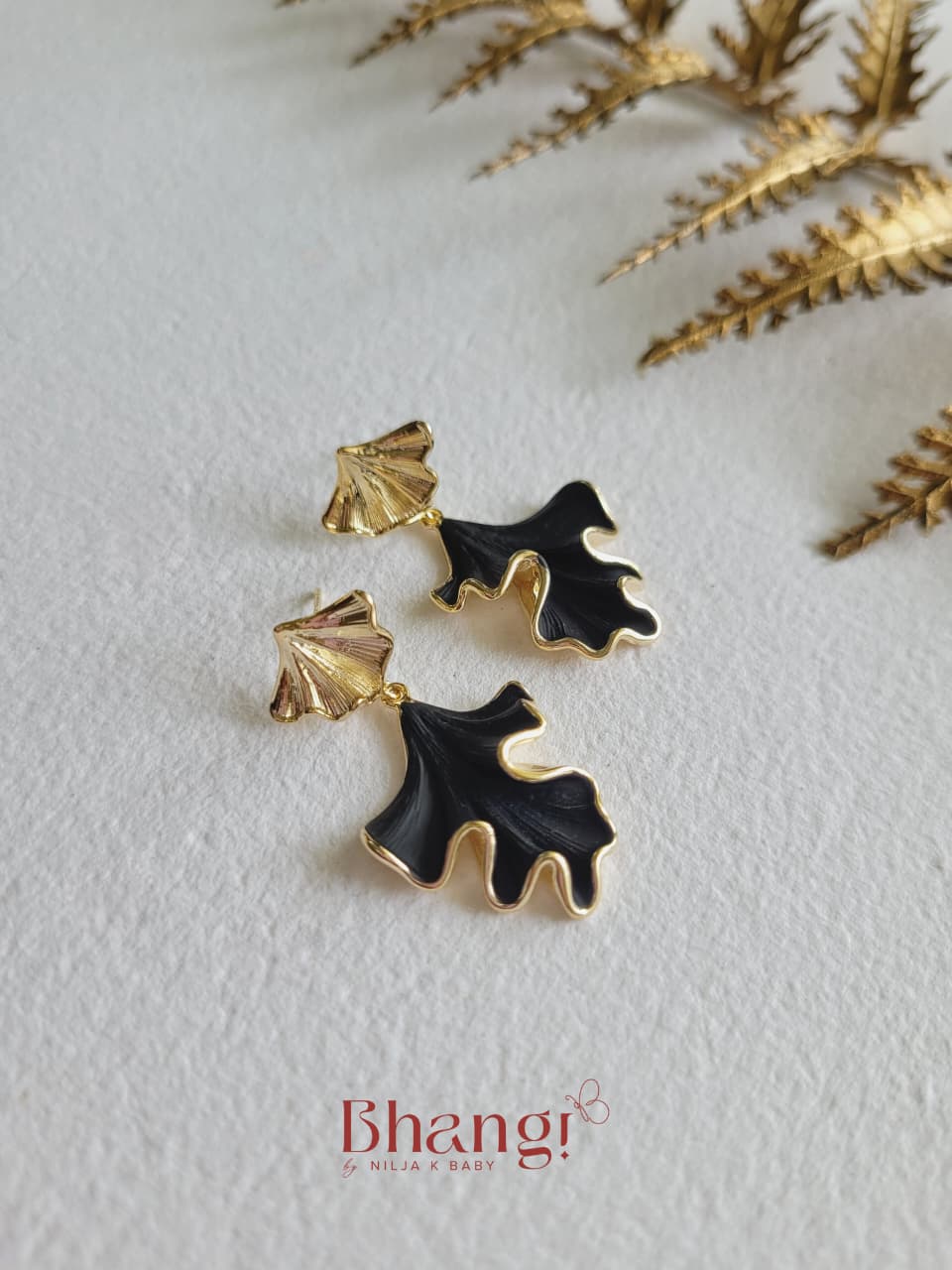 Ginkgo Drop Earrings