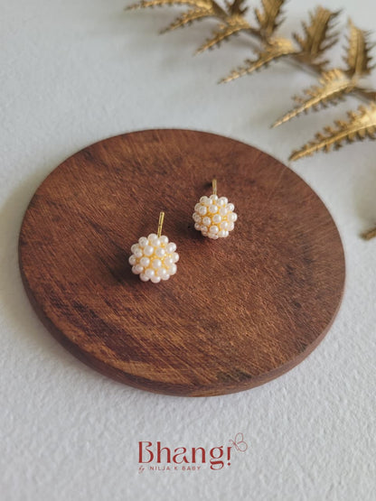 Pearl Bloom Stud Earrings