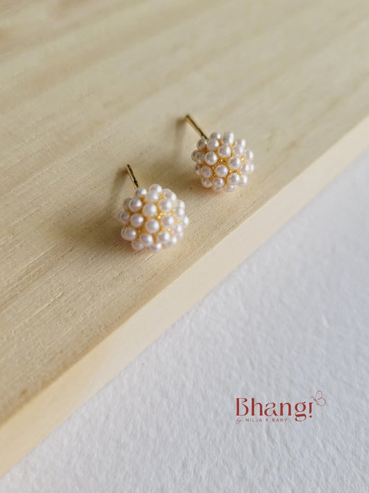 Pearl Bloom Stud Earrings