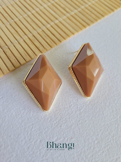 Mocha Prism Studs