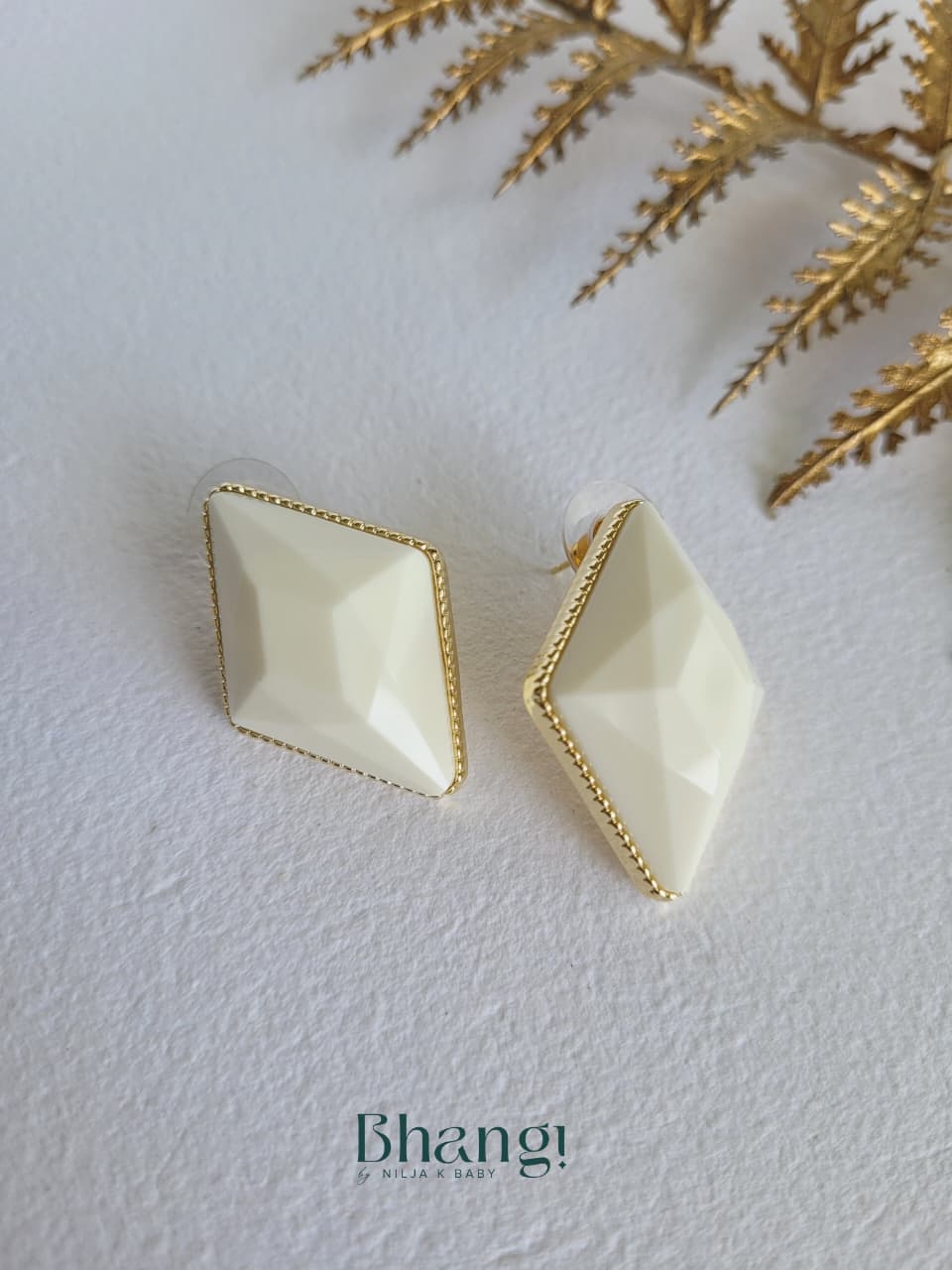 Ivory Prism Studs
