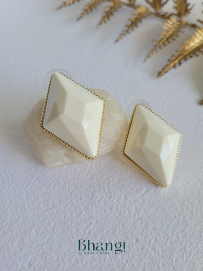 Ivory Prism Studs
