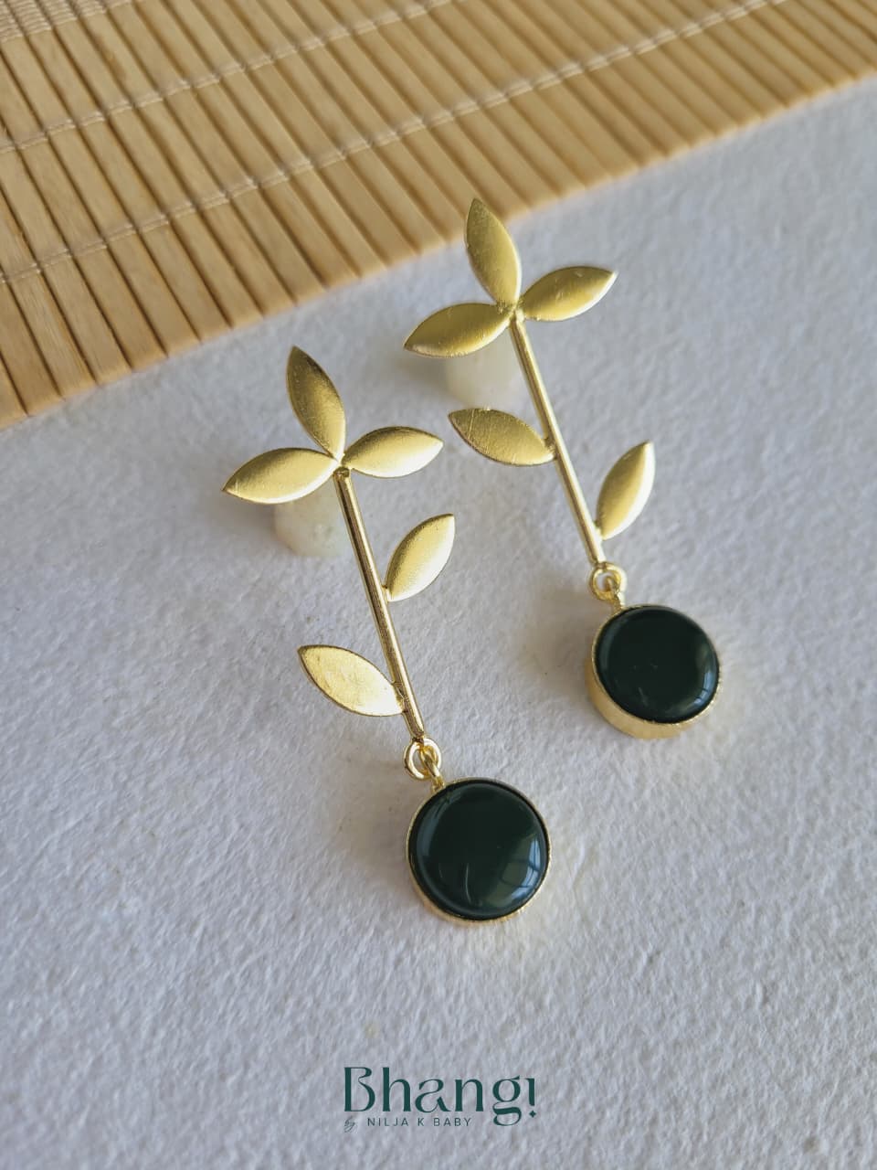 Forest Bloom Brass Earrings