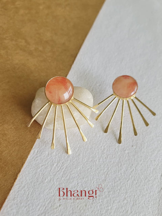 Solara Sunburst Stud Earrings