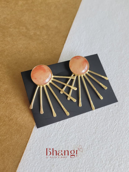 Solara Sunburst Stud Earrings