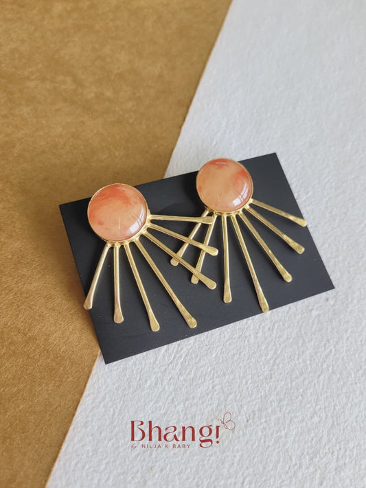 Solara Sunburst Stud Earrings